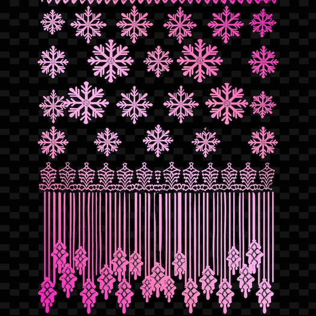 PSD ピンクと黒の背景に雪花のパターンと雪花の引用という言葉があります