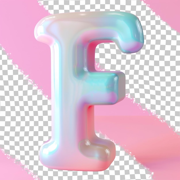 PSD a pink and blue letter f is shown on a pink background