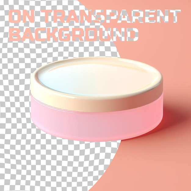 PSD a pink and white container with a pink lip