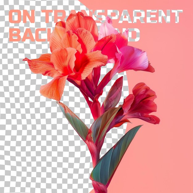 PSD a pink background with a picture of a flower with the words  on it