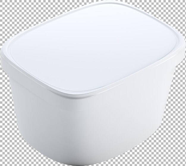 A plain white rectangular container with a smooth lid suitable for storage or food preservation