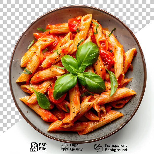 PSD a plate of pasta isolated on transparent background