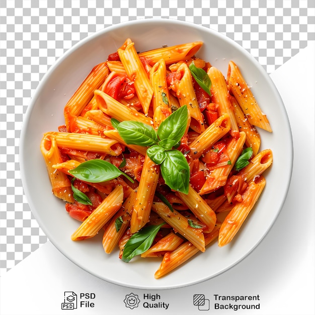 PSD a plate of pasta isolated on transparent background