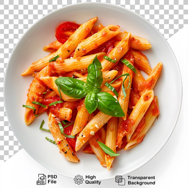 PSD a plate of pasta isolated on transparent background