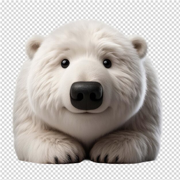 PSD 黒い鼻と黒い鼻を持つ北極熊