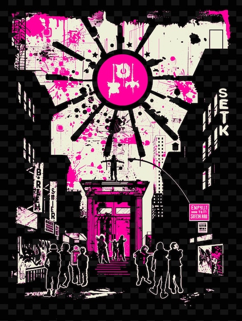PSD '핑크 시티'라는 영화의 포스터