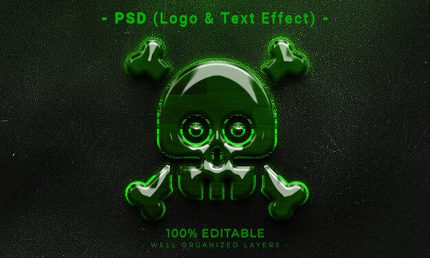 A poster for a photo with a skull and bones on it