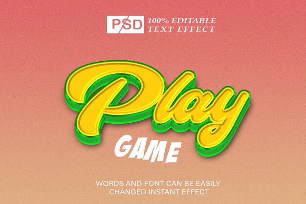 a poster for play game and the words play and change can be changed