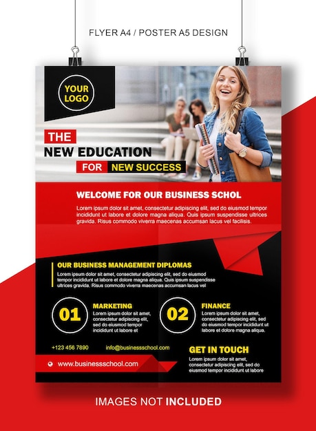 PSD Плакат нового образования для нового успеха
