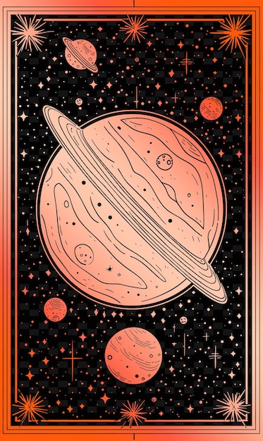 PSD Плакат для планет нашей солнечной системы