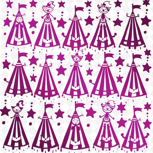 PSD 紫とピンクの背景に紫の星と星が描かれています