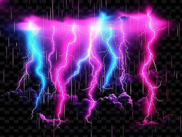 PSD Фиолетовый и фиолетовой рисунок молнии