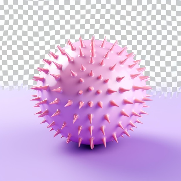 PSD 紫色の背景にピンクの点が付いた紫色のボール