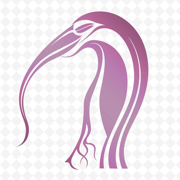 PSD a purple dolphin with a purple tail on a white background