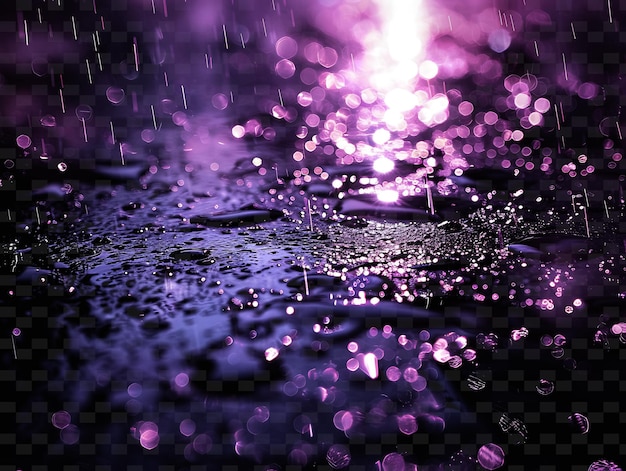 PSD Фиолетовый свет в воде светит на темном фоне