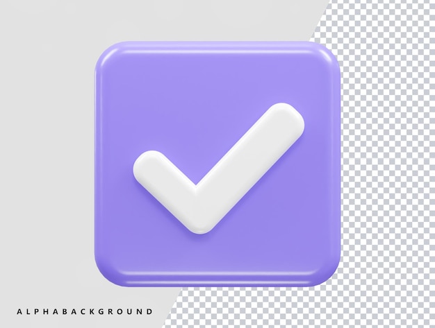 PSD 상단에 흰색 체크 아이콘이 있는 보라색 사각형.