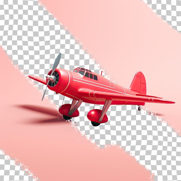 PSD 꼬리에 'a'라는 글자가 새겨진 빨간색 비행기.