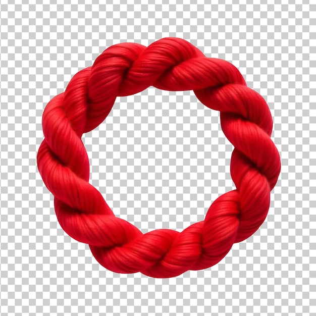 a red circle with a round red loop on it