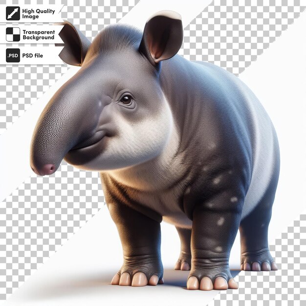 PSD Модель носорога с изображением носорока