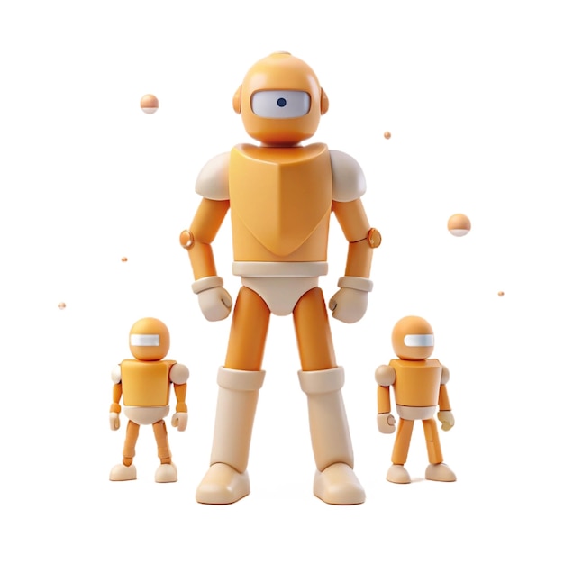 a robot with a robot on it and three other robots