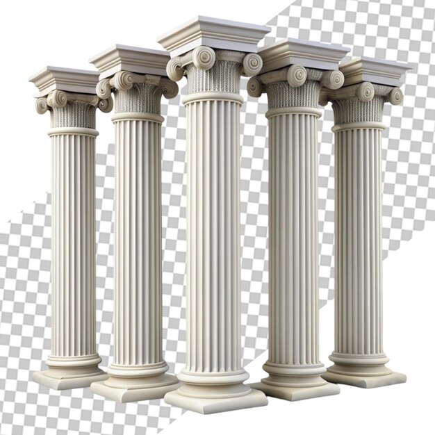 A row of columns with columns in the middle of them