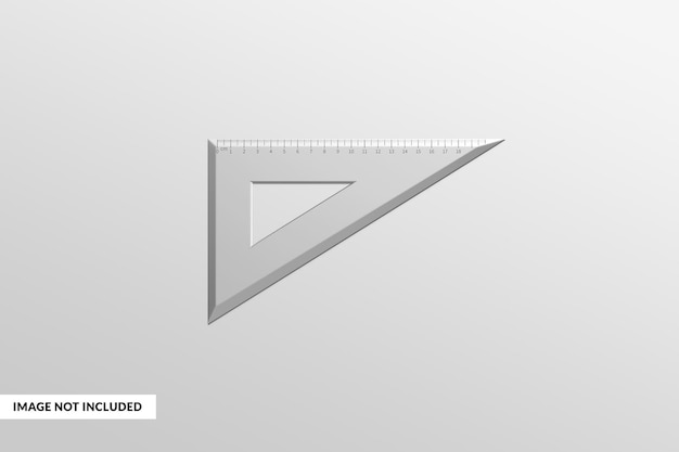 A ruler with a white triangle on the top.