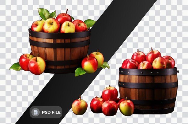 PSD 木製のバスケットのリンゴのスクリーンショット