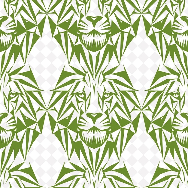 PSD 緑の葉と花の無縫のパターン