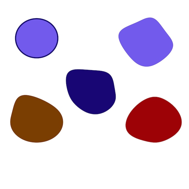 a set of circles with different colors and shapes