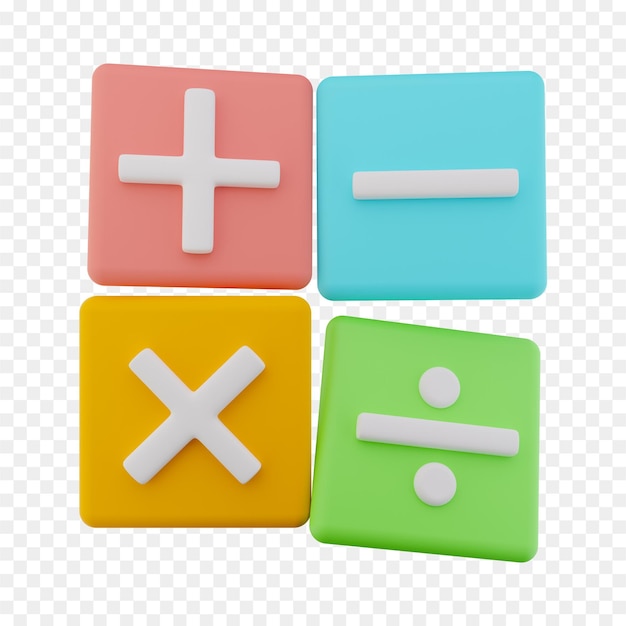 A set of colorful buttons with a plus and a plus symbol
