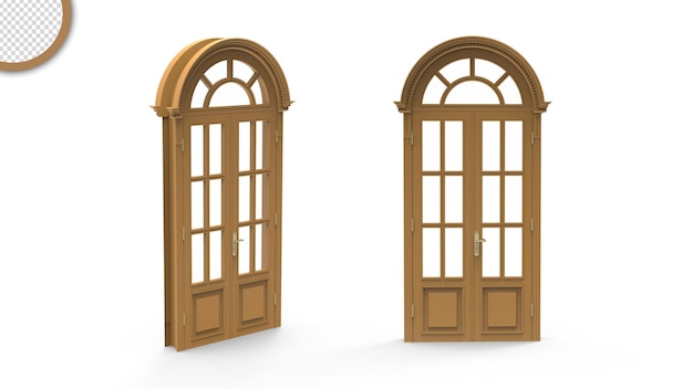 上部に「door」という単語が表示された一連のドア