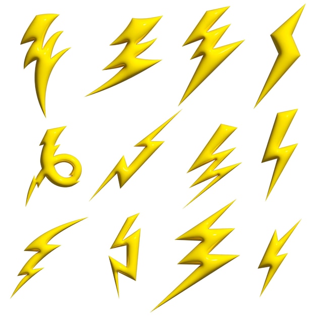 A set of lightning bolts and lightning bolts