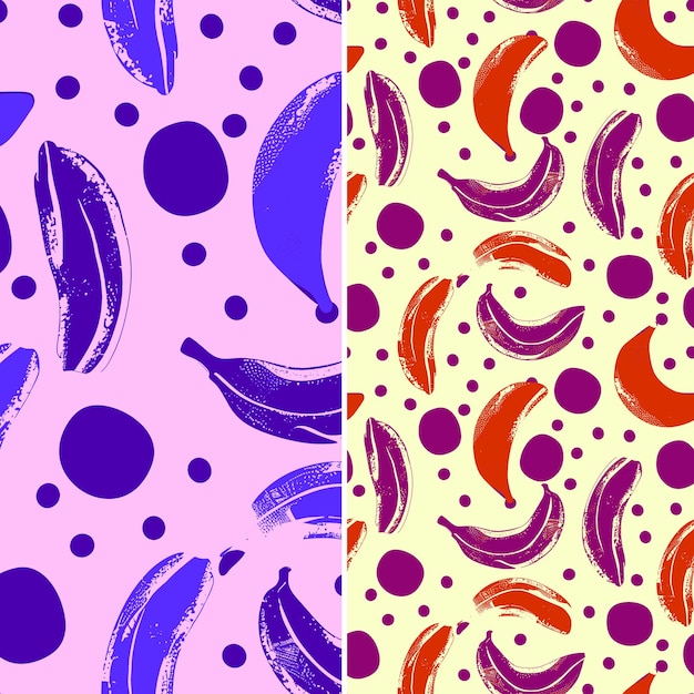 PSD 異なる色の円と紫とオレンジの背景を持つ絵のセット