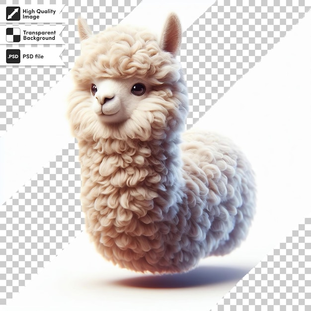 PSD a sheep that is on a white background