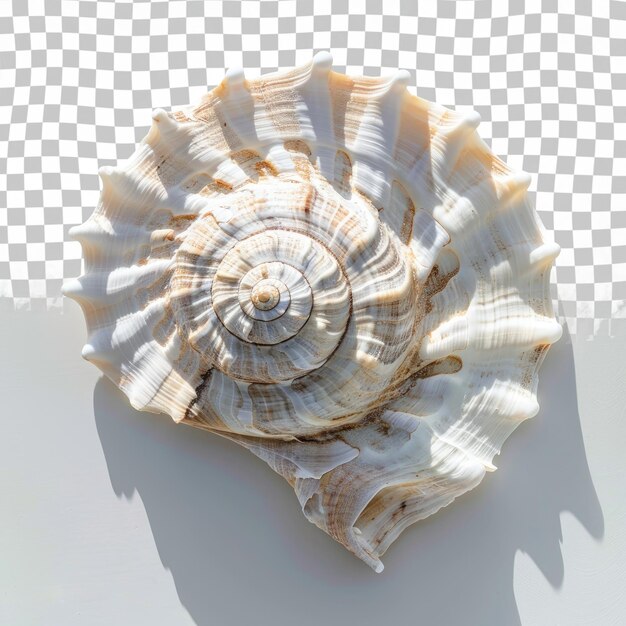 a shell with a shell on a white background with a shadow