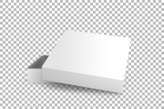 a simple open white box with a lid showcasing a minimalist design suitable for packaging or storage