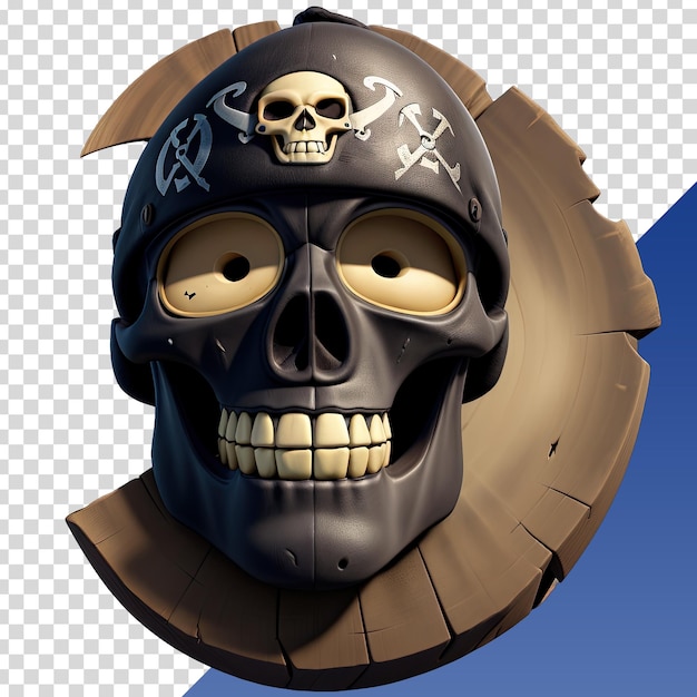 PSD a skull with a cross on it and a skull with a cross on it