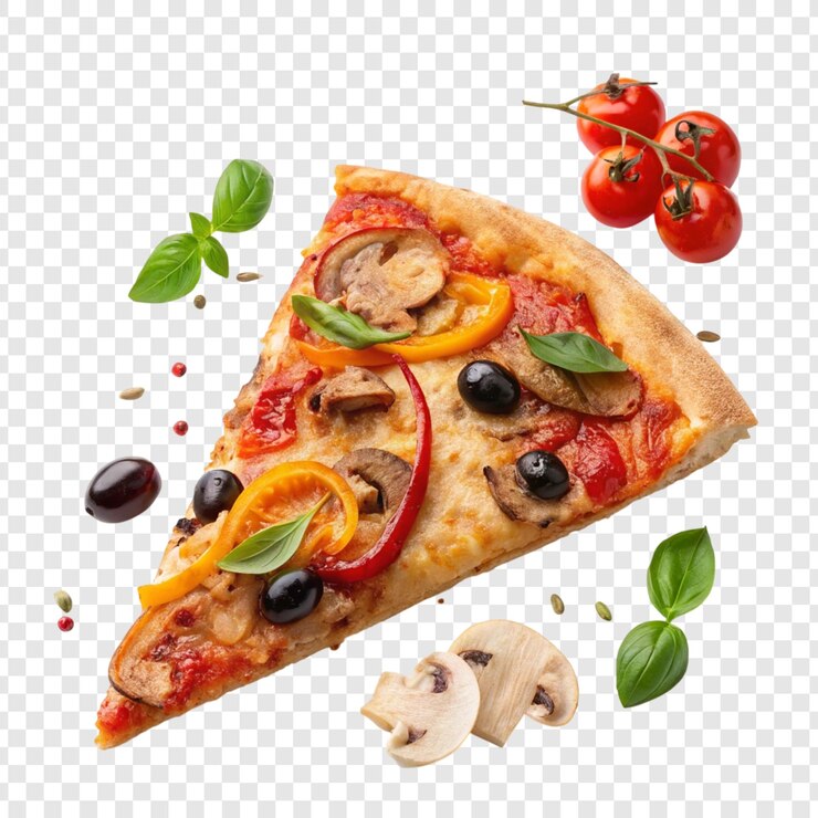 A slice of pizza with a slice of pizza