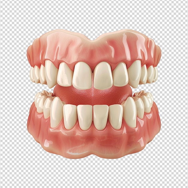 PSD Больной зуб среди здоровых зубов, изолированный на прозрачном фоне png