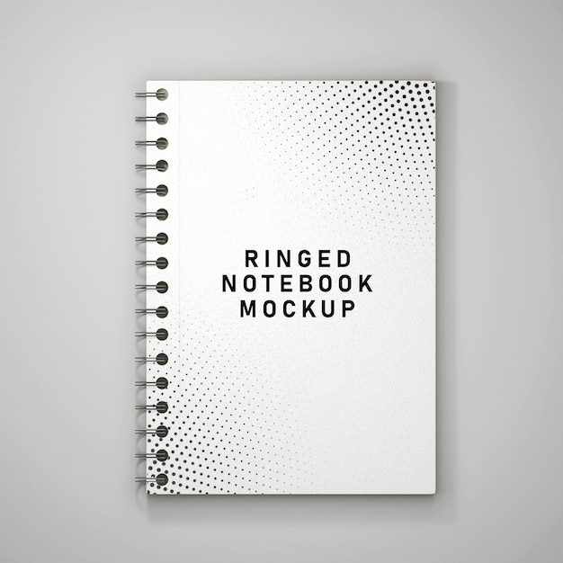 a spiral bound notebook with a silver background that saysroundon it