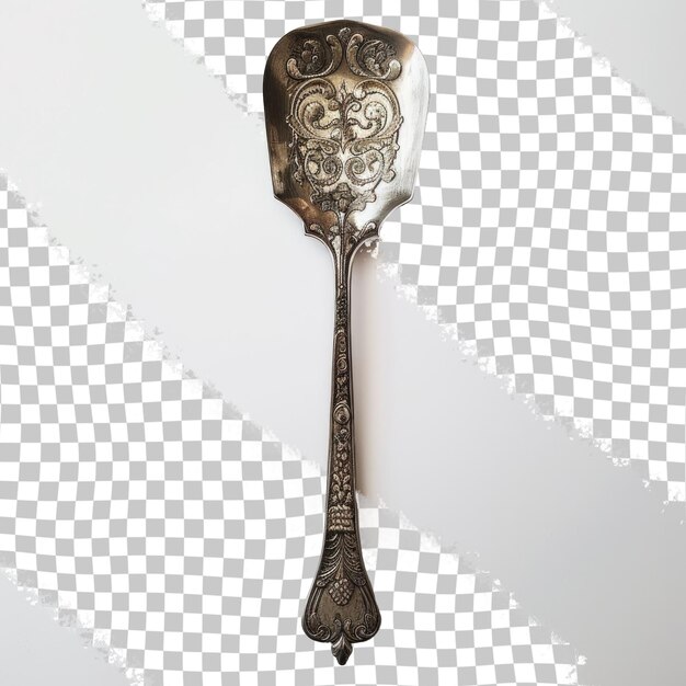 PSD a spoon with a face on it is shown with a pattern of a head on it