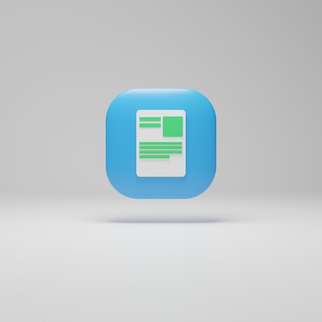 A square button with a green screen that says a page