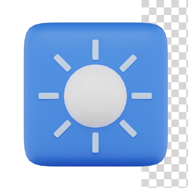 태양 아이콘이 있는 사각형 아이콘