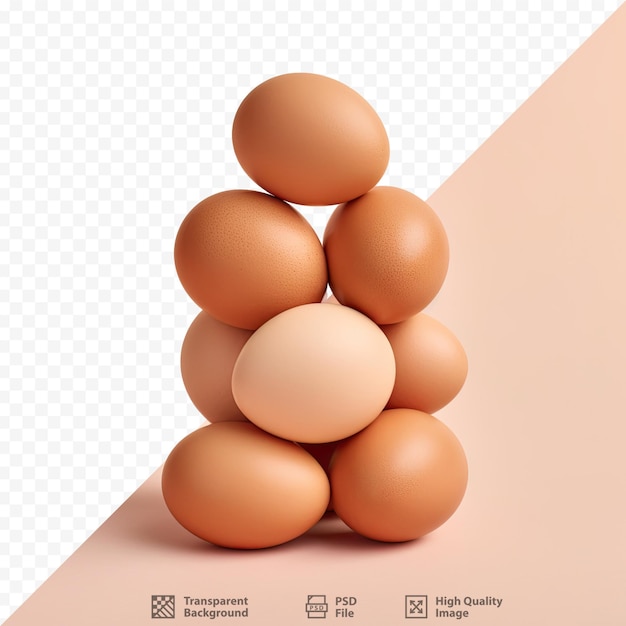 PSD Стопка яиц с пирамидой яиц внизу.