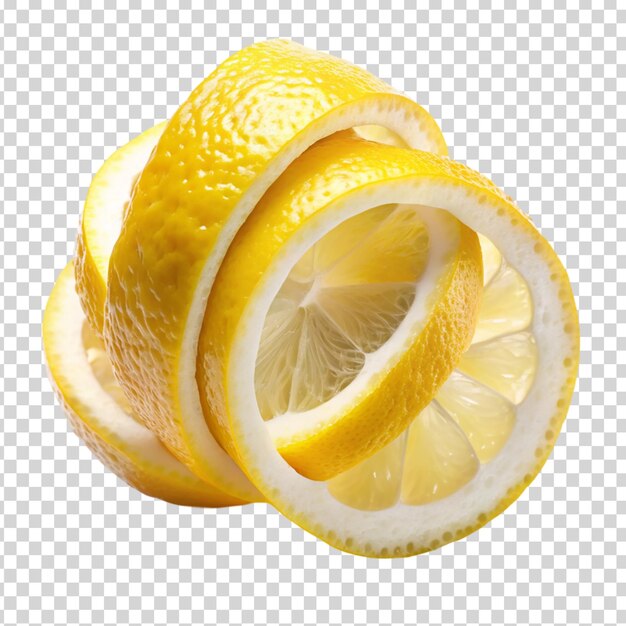 PSD a stack of lemon slices on transparent background