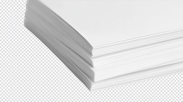 A stack of pristine white printer paper isolated on a clean surface showcasing versatility for printing crafting and professional presentations