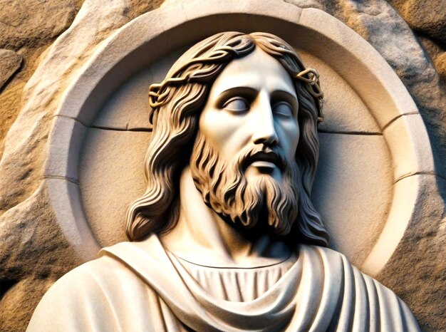 PSD 개방 된 손 을 가진 예수 의 동상