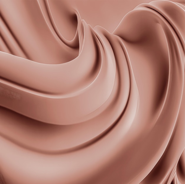 PSD 투명 한 배경 에 분리 된 녹은 초콜릿 의 흐름