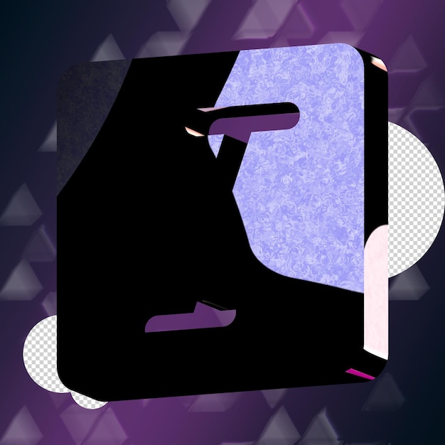 A stunning 3D icon with an elegant space texture perfect for adding sophistication to any project