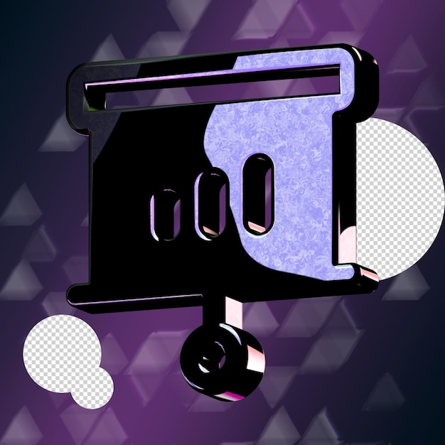 A stunning 3D icon with an elegant space texture perfect for adding sophistication to any project
